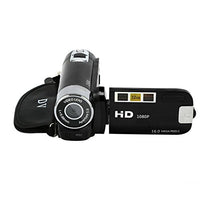JPOQW Video Camcorder HD 1080P Handheld Digital Camera 16X Digital Zoom with External Microphone Digital Camcorders (Black)
