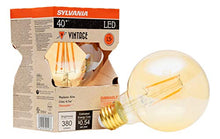 Load image into Gallery viewer, SYLVANIA LED Vintage G25 40W Equivalent, Efficient 4.5W, E26 Medium Base, Dimmable 2175K Amber Glow Light Bulb, 1 pack
