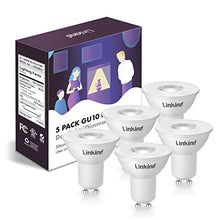 Load image into Gallery viewer, Linkind GU10 LED Bulbs, MR16 GU10 LED Bulbs Dimmable, 50W Equivalent, 530LM 3000k Soft White Track Light Bulbs, 40 Spot Light Track Light Recessed Light Spotlight, UL Listed, 5 Packs
