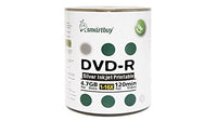 Smart Buy 500 Pack DVD-R 4.7gb 16x Silver Printable Inkjet Blank Record Disc, 500 Disc 500pk