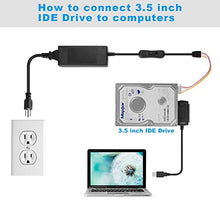 Load image into Gallery viewer, AGPtek SATA/PATA/IDE Drive to USB 2.0 Adapter Converter Cable for Hard Drive Disk HDD 2.5&quot; 3.5&quot; with External AC Power Adapter
