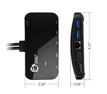 Load image into Gallery viewer, SIIG Mini-DP Video Dock with USB 3.0 LAN Hub (Black) - Mini DisplayPort to HDMI or DisplayPort, 2-port USB hub with 1 Gigabit Ethernet port for Macbooks, Surface Pros, and Dell/Asus/Lenovo/HP Laptops
