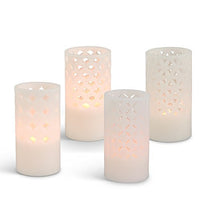 Gerson Everlasting Glow 42748 Wax Carved Flameless LED Pillar Candle, 3.11