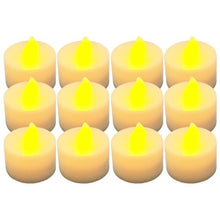 Load image into Gallery viewer, Generic Yellow Light Flash Flameless LED Tea Candle For Christmas Wedding Dinner Pack of 12
