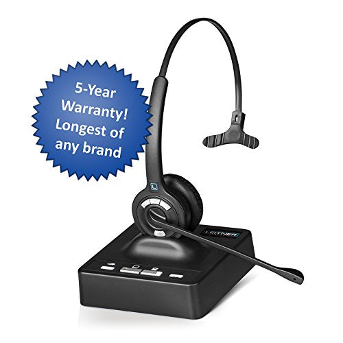 Leitner OfficeAlly LH270 Single-Ear Wireless Telephone Headset - 5-Year Warranty - Works with Cisco, Polycom, Yealink, Avaya, Softphones, VoIP, Skype, Zoom, and 99% of Office Phone Brands