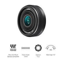 Load image into Gallery viewer, Panasonic H-H014AE-K Micro Four Thirds 14mm Single Focal Length Lens - Black
