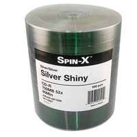 100 Spin-X 52x CD-R 80min 700MB Shiny Silver