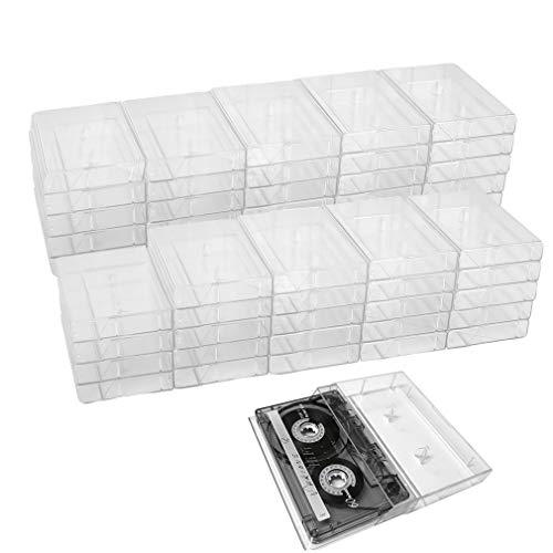 Evelots Cassette Tape Cases-Clear Plastic Storage-Audio-No Scratch/Dirt-Set/50