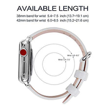 Load image into Gallery viewer, Compatible with Small Apple Watch 38mm, 40mm, 41mm (All Series) Leather Watch Wrist Band Strap Bracelet with Adapters (Cute Handdrawn Whale)
