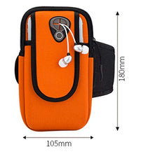 Load image into Gallery viewer, HW Sports Armband, Multifunctional Pockets Workout Running,All 6&quot; Smartphones Below,Orange
