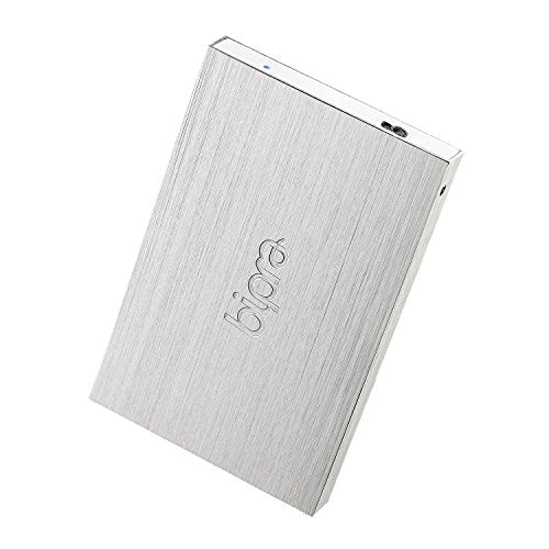 BIPRA 80Gb 80 Gb 2.5 External Hard Drive Pocket Size Slim USB 3.0- Grey/Silver - Fat32