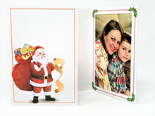 Load image into Gallery viewer, Christmas Santa Claus 4x6 inches Photo Folder - Box of 100 Paper Picture folders. These Santa Claus Photo Folder Frames are Great for School Pictures and Christmas Events.
