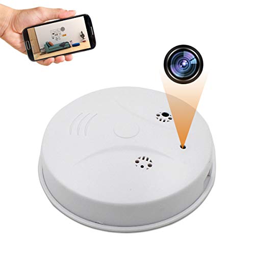 CAMAKT WiFi Hidden Spy Camera HD 1080P Smoke Detector Camera Security Nanny Cam Wireless Mini Video Recorder with Motion Detector/Night Vision, Support iOS, Android