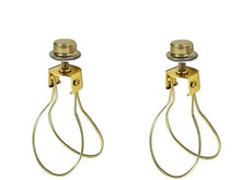Load image into Gallery viewer, Upgradelights 2 Lamp Shade Bulb Clip Adapters (Clip on with Shade Attaching Finials)
