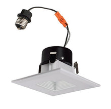 Load image into Gallery viewer, NICOR Lighting 3 inch White Square LED Recessed Downlight in 4000K (DQR3-10-120-4K-WH-BF)
