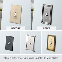 Load image into Gallery viewer, Brainerd 64905 Beaded Single Toggle Switch Wall Plate / Switch Plate / Cover, Brushed Satin Pewter
