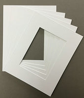 Pack of 5 16x20 White Picture Mats Bevel Cut for 11x14 Pictures