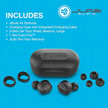Load image into Gallery viewer, JLab JBuds Air True Wireless Signature Bluetooth Earbuds + Charging Case - Black - IP55 Sweat Resistance - Bluetooth 5.0 Connection - 3 EQ Sound Settings: JLab Signature, Balanced, Bass Boost
