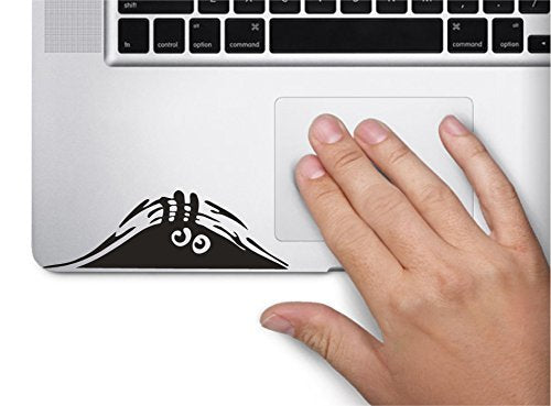 Monster Peeking Symbol Decal Funny Laptop Skin Macbook Trackpad Keypad Sticker Window, Decal Sticker Vinyl Car Home Truck Window Laptop