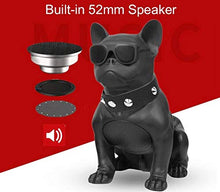 Load image into Gallery viewer, CH-M10 Bulldog Head Rotatable Wireless Bluetooth Speaker Support TF Card Stereo System/FM Radio for TV Computer Phone Desktop (Black)
