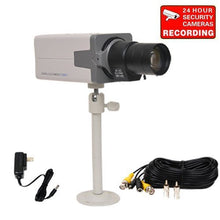 Load image into Gallery viewer, VideoSecu Built-in 1/3&quot; Effio CCD 700TVL Body Box Security Camera Outdoor Day Night for Home CCTV DVR Surveillance System with 6-60mm Auto Iris Lens, Camera Bracket, Power Supply and Cable 1P6
