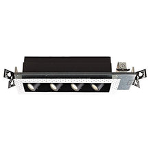 Load image into Gallery viewer, WAC Lighting MT4LD411NE-S40-BK LED Precision Multiple Four Light New Construction IC Rated Housing, 4000K Spot Beam, 4, Black
