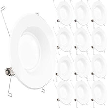 Load image into Gallery viewer, Sunco Lighting 12 Pack 5/6 Inch LED Recessed Downlight, Smooth Trim, Dimmable, 13W=75W, 965 LM, 5000K Daylight, Damp Rated, Simple Retrofit Installation - UL + Energy Star
