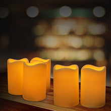 Load image into Gallery viewer, ELEOPTION Indoor/Outdoor Flameless Resin Pillar led Candle with 6 Hour Timer (1)
