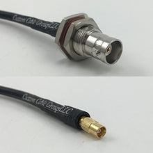 Load image into Gallery viewer, 12 inch RG188 BNC FEMALE BIG BULKHEAD to MCX FEMALE Pigtail Jumper RF coaxial cable 50ohm Quick USA Shipping
