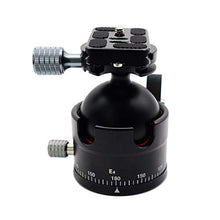 Load image into Gallery viewer, Koolehaoda Low Profile Tripod Ball Head All Metal CNC ?56mm Large Ball Diameter 360 Panoramic Ball Head with 1/4&quot; Arca Swiss Quick Release Plates for Tripod DSLR Camcorde,Max Load 55lb/25kg - (E4)

