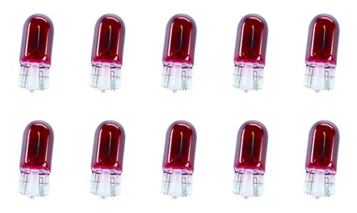 CEC Industries #555R (Red) Bulbs, 6.3 V, 1.575 W, W2.1x9.5d Base, T-3.25 shape (Box of 10)