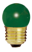 Satco S4509 120V 1/Card Medium Base 7.5-Watt S11 Incandescent Lamp, Ceramic Green