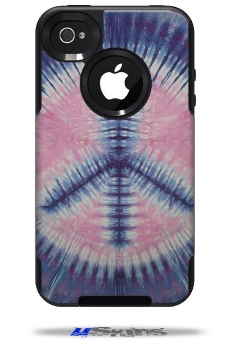 Tie Dye Peace Sign 101 - Decal Style Vinyl Skin fits Otterbox Commuter iPhone4/4s Case - (CASE NOT INCLUDED)