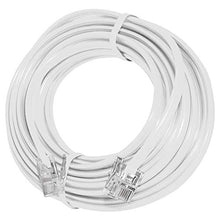 Load image into Gallery viewer, 15&#39; Feet Telephone Extension Cord Cable Line Wire, White RJ-11 by True Decor
