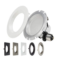 Load image into Gallery viewer, TORCHSTAR 4 Inch Dimmable Recessed LED Downlight, 10W (75W Equiv.), White Trim Attached, Trim Interchangeable, for All Furnishing Styles, 2700K Soft White, ETL-listed, 5 Years Warranty
