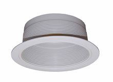 Load image into Gallery viewer, 6&quot; Stepped Baffle Trim with Plastic Ring for Par38/R40 Line Voltage Recessed Light-Fit Halo/Juno
