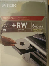 Load image into Gallery viewer, TDK Video 4X DVD+RW 6 Hours 1PK W/ Movie Box Case
