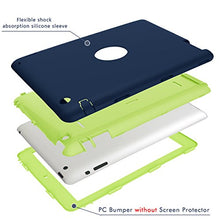 Load image into Gallery viewer, iPad 2/3 / 4 Case, Hocase Rugged Slim Shockproof Silicone Protective Case Cover for 9.7 iPad 2nd / 3rd / 4th Generation - Navy Blue/Fluorescent Green
