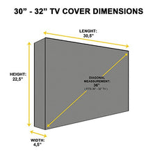 Load image into Gallery viewer, KHOMO GEAR Outdoor TV Cover - SAHARA Series - Universal Weatherproof  Protector For 30 - 32 Inch TV - Fits Most Mounts &amp; Brackets
