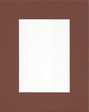 Load image into Gallery viewer, Pack of 5 18x24 Brown Picture Mats with White Core, for 12x18 Pictures
