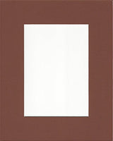 Pack of 5 18x24 Brown Picture Mats with White Core, for 12x18 Pictures