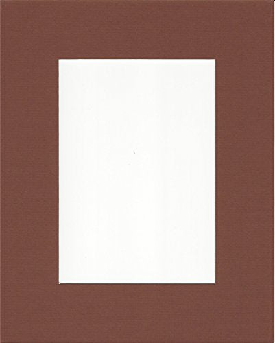 Pack of 5 18x24 Brown Picture Mats with White Core, for 12x18 Pictures