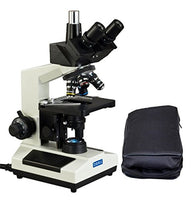 OMAX 40X-2500X Trinocular Biological Compound LED Microscope with Vinyl Carrying Case