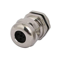Load image into Gallery viewer, Aexit M16x1.5mm Thread Transmission 2mm Dia 5 Holes Metal Cable Gland Joint Silver Tone 5pcs
