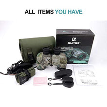 Load image into Gallery viewer, QUNSE 10X50 Marine Binoculars for Adults, Waterproof Binoculars with Rangefinder Compass,BAK4 Prism Navigation Birdwatching Hunting (Camouflage)
