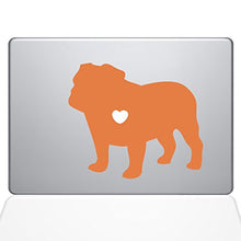 Load image into Gallery viewer, The Decal Guru I Love My Bulldog Decal Vinyl Sticker, 15&quot; MacBook Pro (2016 &amp; Newer Models), Orange (1485-MAC-15X-P)
