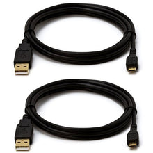 Load image into Gallery viewer, Cmple - USB 2.0 A Male/Micro B 5 PIN, 3 Feet, Black, Gold Plated (Pack of 2)
