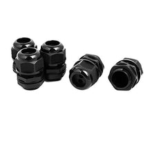 Load image into Gallery viewer, Aexit G3/4-H2-06 5.1mm-6.5mm Transmission 2 Holes Adjustable Cables Gland Black 5pcs
