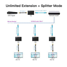 Load image into Gallery viewer, HD Extender Over Single 100M CAT6 (TCP/IP) with IR 1080P Support Repeater Splitter
