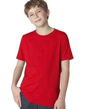 Load image into Gallery viewer, Next Level Big Boys&#39; Comfort Fashion Rib Jersey Crew T-Shirt, Red, X-Small
